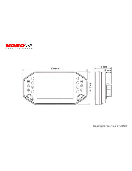 Compteur multifonction KOSO RX-4 universel
