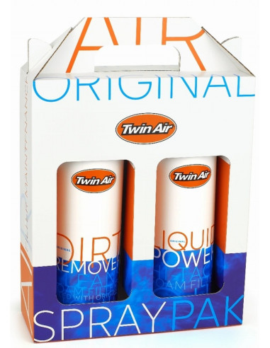 Pack nettoyage TWIN AIR Liquid Power Spray + Dirt Remover - 2x500ml