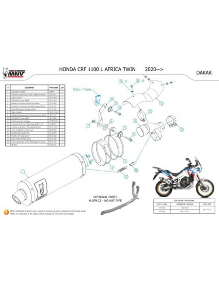 Silencieux MIVV Dakar