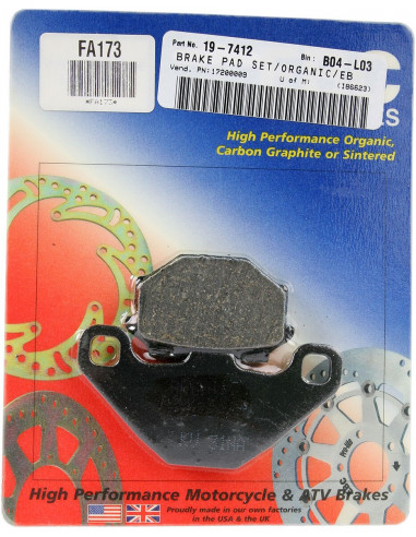 BRAKE PAD FA SER ORGANIC