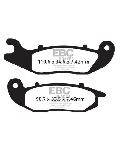 BRAKE PAD CARBON TT DIRT