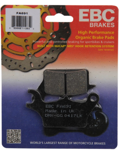 BRAKE PAD FA SER ORGANIC