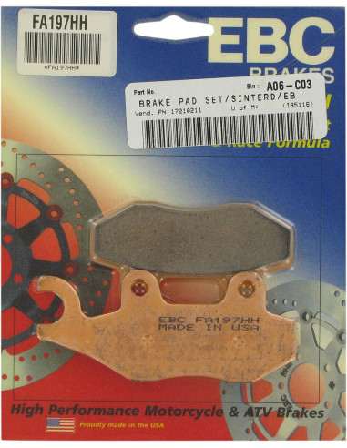 BRAKE PAD SINTERED HH