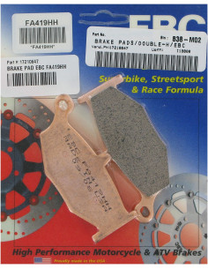 BRAKE PAD SINTERED HH