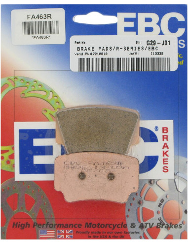 BRAKE PAD SINT R SERIES