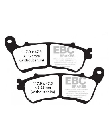 BRAKE PAD VEE SEMISNTRD