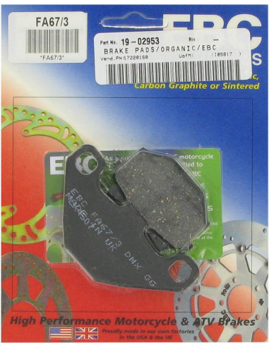 BRAKE PAD FA SER ORGANIC