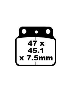 BRAKE PAD CARBON TT DIRT