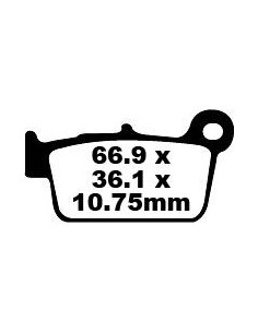 BRAKE PAD CARBON TT DIRT