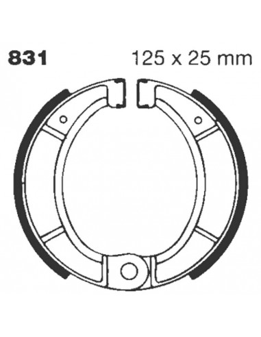 BRAKE SHOE GROOVED
