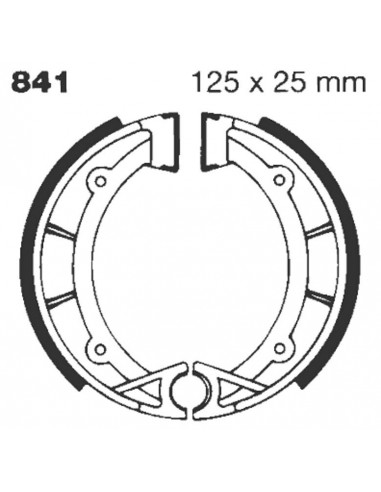 BRAKE SHOE GROOVED