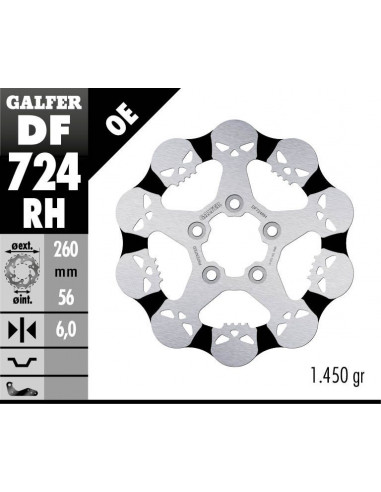 BRAKE DISC FIXED SKULL