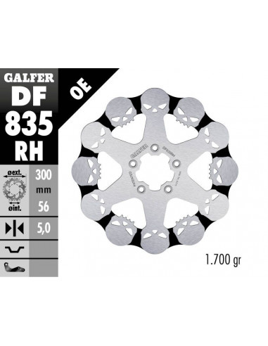 BRAKE DISC FIXED SKULL