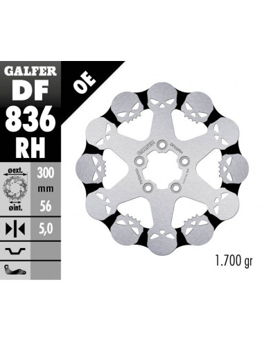 BRAKE DISC FIXED SKULL