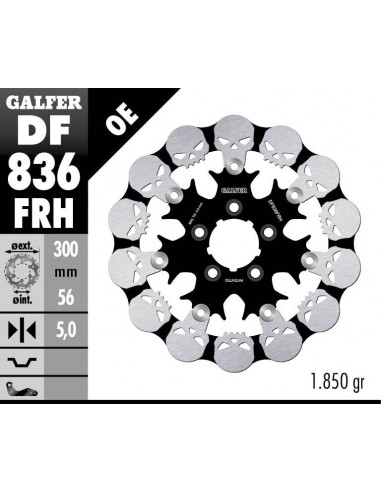 BRAKE DISC FLOAT SKULL