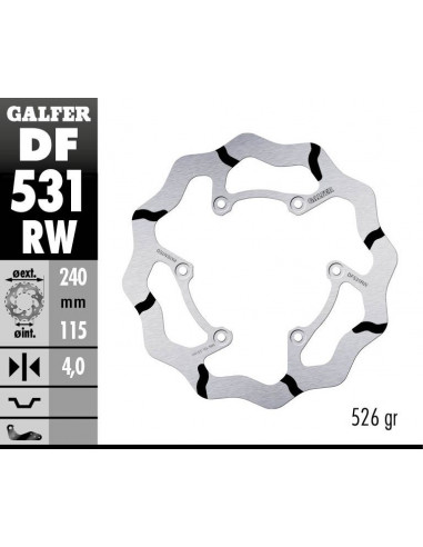 BRAKE DISC FIXED WAVE GR