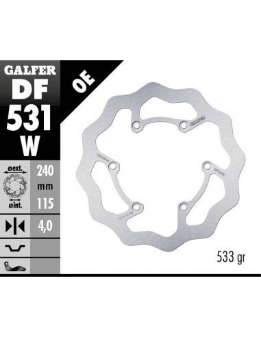 BRAKE DISC FIXED WAVE