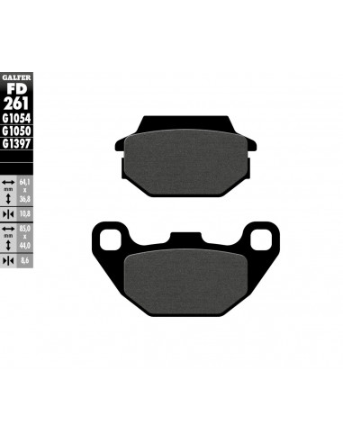 BRAKE PAD SCOOTER ORGANIC