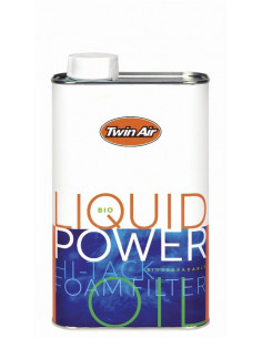 Huile pour filtre à air TWIN AIR Bio Liquid Power Foam biodégradable - Bidon 1 L