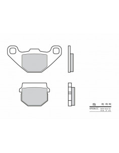 Plaquettes de frein BREMBO Scooter carbone céramique - 07026