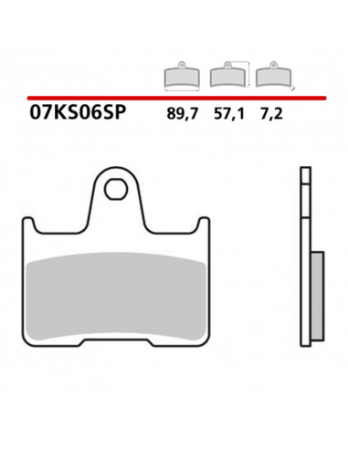 Plaquettes de frein BREMBO métal fritté - 07KS06SP