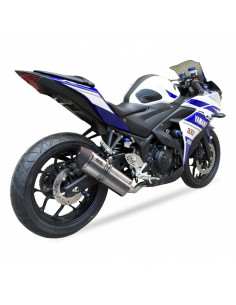 Ligne complète IXIL Hexoval Xtrem Race inox / alu noir - Yamaha R3/R25 2