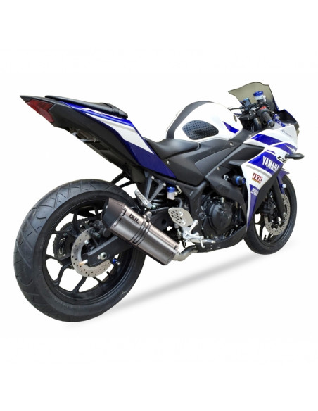 Ligne complète IXIL Hexoval Xtrem Race inox / alu noir - Yamaha R3/R25