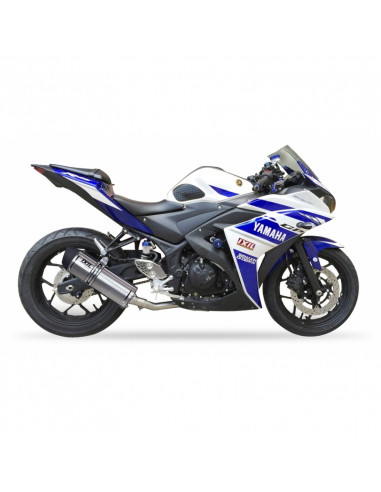 Ligne complète IXIL Hexoval Xtrem Race inox / alu noir - Yamaha R3/R25