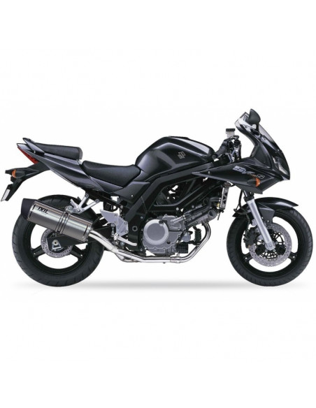 Silencieux IXIL Hexoval Xtrem inox / alu noir - Suzuki SV650S
