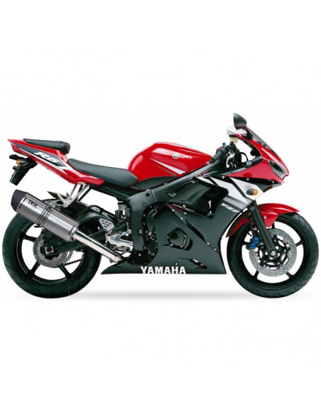 Silencieux IXIL Hexoval Xtrem inox / alu noir - Yamaha YZF600R-6