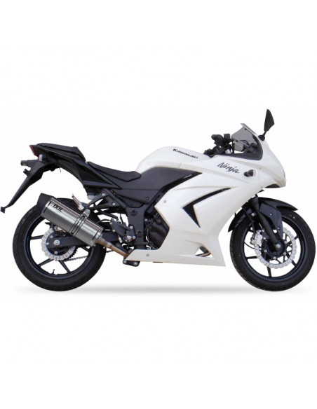 Silencieux IXIL Hexoval Xtrem inox / alu noir - Kawasaki Ninja 250R