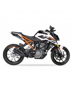 Silencieux IXIL Dual Hyperlow L3XB inox noir / alu - KTM Duke RC125 2