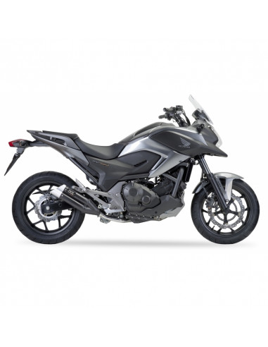 Silencieux IXIL Dual Hyperlow L3XB inox noir / alu - Honda NC750X/S