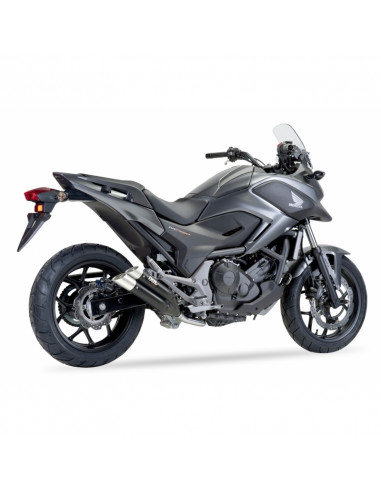 Silencieux IXIL Dual Hyperlow L3XB inox noir / alu - Honda NC750X/S