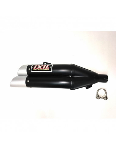 Silencieux IXIL Dual Hyperlow L3XB inox noir / alu - Honda NC750X/S