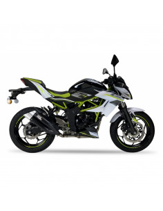 Silencieux IXIL Dual Hyperlow L3XB inox noir / alu - Kawasaki Z125/Ninja 125 2