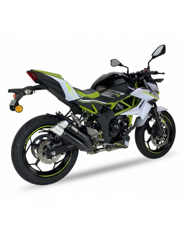 Silencieux IXIL Dual Hyperlow L3XB inox noir / alu - Kawasaki Z125/Ninja 125