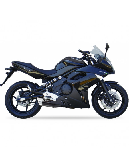Silencieux IXIL Dual Hyperlow L3XB inox noir / alu - Kawasaki ER-6