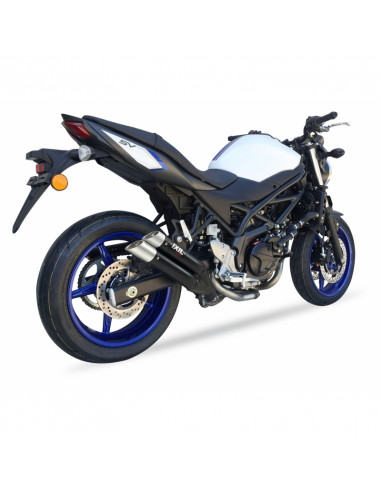 Silencieux IXIL Dual Hyperlow L3XB inox noir / alu - Suzuki SV650S