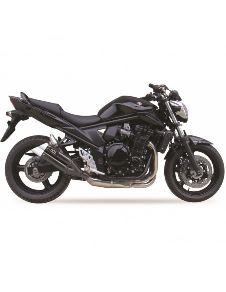Silencieux IXIL Dual Hyperlow L3XB inox noir / alu - Suzuki GSF-650N