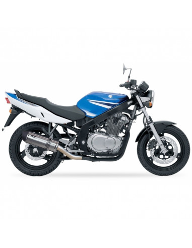 Silencieux IXIL Hexoval Xtrem inox / alu noir - Suzuki GS500E