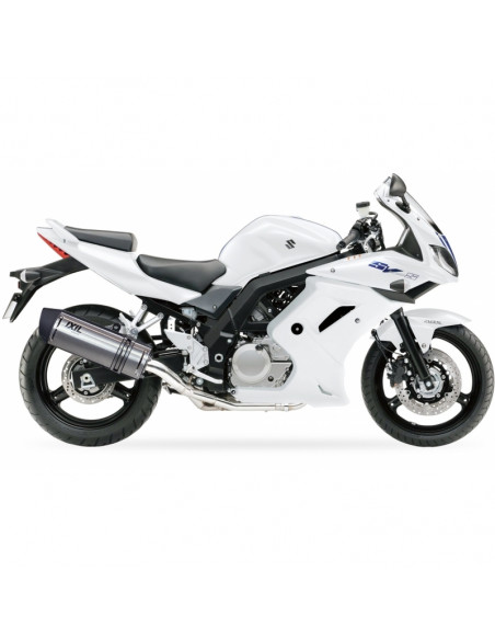 Silencieux IXIL Hexoval Xtrem inox / alu noir - Suzuki SV 650/S