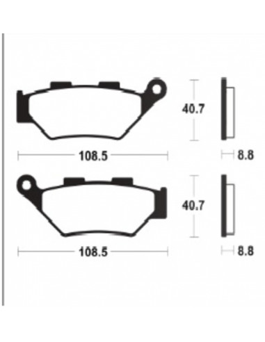 Plaquettes de frein TECNIUM métal fritté -  MF483