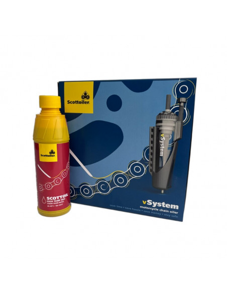 Graisseur de chaîne électronique SCOTTOILER + lubrifiant rouge haute température