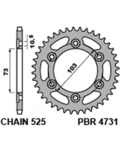 Couronne PBR acier standard 4731 - 525