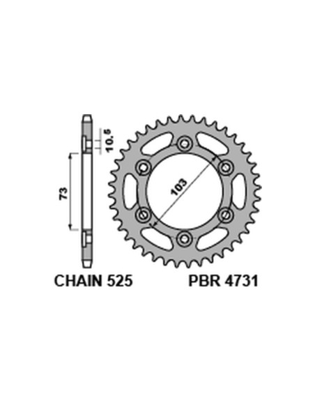 Couronne PBR acier standard 4731 - 525