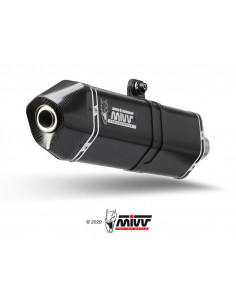 Silencieux MIVV Speed Edge inox noir brossé/casquette carbone - Harley Davidson Pan America 2