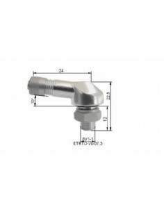 Valve pneumatique alu BIHR Ø8,5mm argent