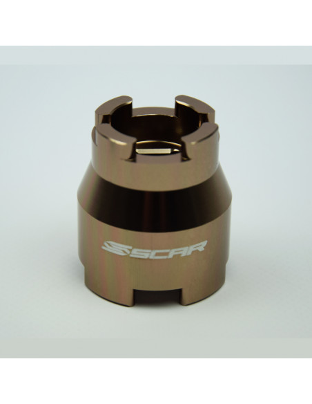 Douille 2 en 1 SCAR pour démontage de bouchons de fourches WP