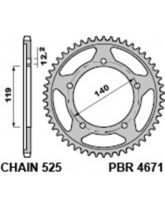 Couronne PBR acier standard 4671 - 525